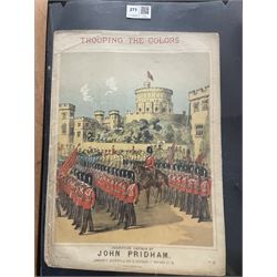 An album of Victorian and later sheet music covers relating to Royalty, including Trooping The Colours by John Pridham, The Soldiers' Polka, Prince Imperial Galop by Charles Coote Junior, Princess Maud Waltz by Theo: Bonheur, Beethoven's Funeral March and Chopin's Marche Funebre, Edward VII Marche Militaire by John Cox Dear and many others (approx 26, plus later printed covers) Provenance: From the Estate of a Local private collector 