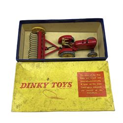 Dinky Toys diecast Farm Tractor & Hay Rake no. 310, boxed (play worn)