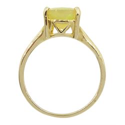 9ct gold single stone opal ring, hallmarked 
