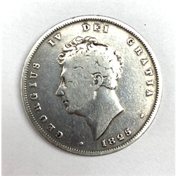 King George IV 1825 shilling, Roman 'I' for 1