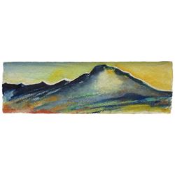 Sjofn Har (Icelandic 1953-): 'Haust Vid Heklu (Autumn at Hekla)' Iceland, pastel signed and titled 11cm x 37cm