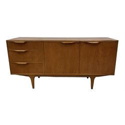 Tom Robertson for AH McIntosh & Co of Kirkaldy - mid-20th century teak 'Dunvegan' sideboard, fitted with three graduating drawers and cupboard