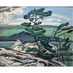 W Machin (British 20th century) after Alfred Joseph Casson (Canadian Group of Seven 1898-1992): 'White Pine', oil on board signed 27cm x 32cm