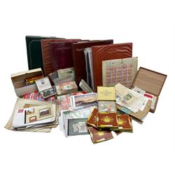 Stamps and accessories, including empty albums, loose stamps etc, in one box