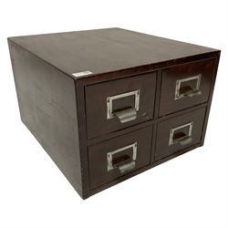 Scumbled metal four drawer filing cabinet 