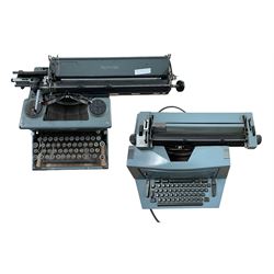 Imperial typewriter and an Underwood 'Raphael' typewriter with cover