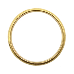 22ct gold wedding band, approx 6.7gm