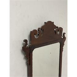 Mahogany upright wall mirror