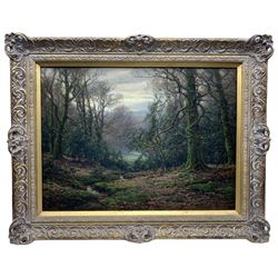 Frederick Golden Short (British 1863-1936): 'New Forest Woodland Scene', oil on canvas signed and dated 1920, 44cm x 59cm
Provenance: Purchased from Robert Perera Fine Art Ltd Lymington