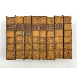 The Spectator - Printed for Jacob and Richard Tonson, eight volumes published 1757 in full calf
