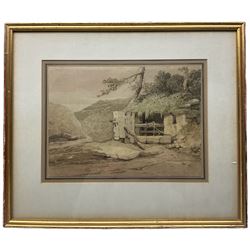 Samuel Prout OWS (British 1783-1852): 'Wellhead', watercolour signed 22cm x 30cm