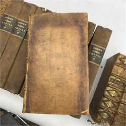 Edward Gibbon - The History of the Decline and Fall of the Roman Empire in eight volumes published 1828 with marbled boards, Memoirs of Maximilian de Bethune 1757, four volumes only in full calf and Memoires de Messire Phillipe de Comines, five volumes 1723 in full calf