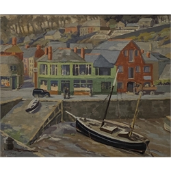 J R Park - 20th century British School, oil on canvas or a Cornish Harbour Scene, signed 50cm x 60cm 