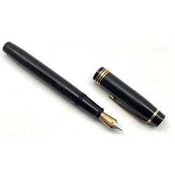  Onoto Magna fountain pen with De La Rue Onoto 14ct gold nib, the barrel stamped 'Onoto-Magna De La Rue London'  