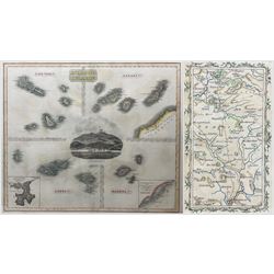 Thomas T Clerk (British 18th-19th century): 'Atlantic Islands' - Cape Verde, Canary, Azore and Madeira Islands, early 19th century engraved map with hand-colouring pub. 1817; Robert K Dawson (British 1798-1861): 'Yorkshire', 19th century engraved map, with another similar; Mostyn John Armstrong (British fl.1769-1791): 'County of Berwick', 18th century engraved strip-map with hand-colouring pub. c1776; together with collection landscape engravings and a lithographed map of Glasgow max 53cm x 61cm (15)