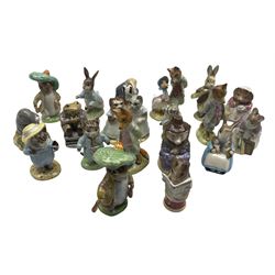 Beatrix Potter figures comprising Beswick Foxy Whiskered Gentleman (gold oval backstamp), Benjamin Bunny (gold oval), two other Beswick figures and fifteen Royal Albert figures (19)