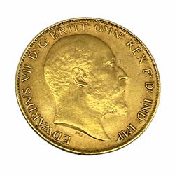 King Edward VII 1909 gold half Sovereign coin