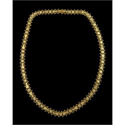 18ct gold fancy link chain necklace, stamped 750