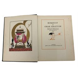 Fitzgerald, Edward (Translator) - 'Rubaiyat of Omar Khayyam' illustrated by Fish ( Anne Harriet), 108 pages with tissue guards,  published by John Lane The Bodley Head Ltd 1922, black and gilt spine