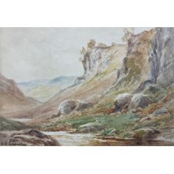 Sidney Valentine Gardner (Staithes Group 1869-1957): Valley Landscape, watercolour signed 24cm x 34cm