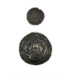 Edward III hammered silver groat and Henry V hammered silver penny