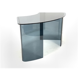 Mid century Italian curved glass desk 