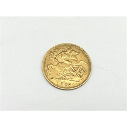 King Edward VII 1907 gold half sovereign