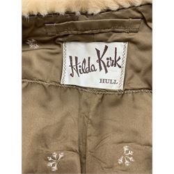 Rock sable jacket with oriental style lining labelled 'Faulkes Edgbaston, Birmingham' together with blonde mink stole labelled 'Hilda Kirk Hull' max L80cm