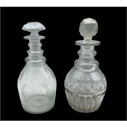 Pair of Georgian cut glass decanters (2)