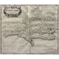 Robert Morden (British 1650-1703): 'Dorset Shire', engraved county map pub. c.1722 sold by 'Abel Swale Awnsham & John Churchil' 36cm x 43cm