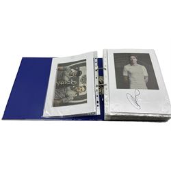 Leeds United football club - various autographs and signatures including Kalvin Philips, Helder Costa, Patrick Bamford etc, in one folder