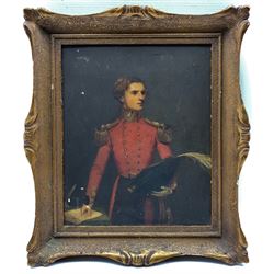 British School (18th/19th century): Portrait of a British Officer, oil on panel unsigned 26cm x 21cm 
