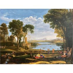 After Claude Lorrain (French 1600-1682): 'The Marriage of Isaac and Rebekah', oil on canvas unsigned 79cm x 105cm