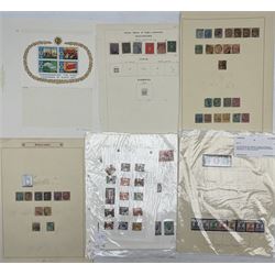 Stamps including, Bahrain overprints, India, Native States, King George V and later Burma overprints etc, housed on album pages