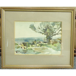  William B Dealtry (British 1915-2007): Herding Cattle, watercolour signed 20cm x 28cm  