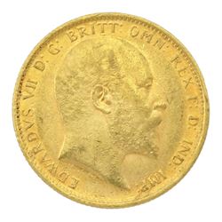 King Edward VII 1910 gold full sovereign coin, Sydney mint