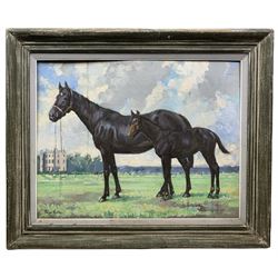George Collie (Irish 1904-1975): Panner Slipper and Little Quizling - Mother and Foal Racehorses at Rosanna House Ashford - County Wicklow, oil on board signed 62cm x 80cm
Provenance - commissioned and bought directly from the artist