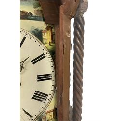 Kern, Swansea - Victorian eight-day mahogany longcase clock, with pendulumn, no weights. 


