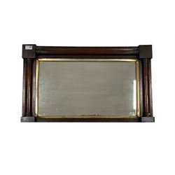 Rosewood mirror over mantle mirror
