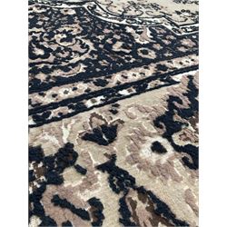 Persian design English beige ground rug centred by floral medallion 380cm  x 280cm