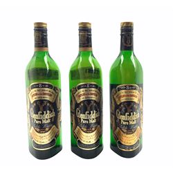 Three bottles of Glenfiddich Pure Malt Scotch Whisky 'Over 8 Years', 26 2/3 Fl.ozs - 70° Proof (3)