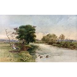 John Gutteridge Sykes (British 1866-1941): Riverside Landscapes, pair watercolours signed 24cm x 38cm (2)