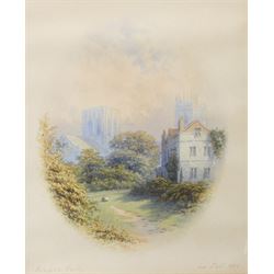 George Fall (British 1848-1925): 'Minster - York', watercolour signed titled and dated 1882, 28cm x 20cm