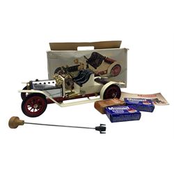 Mamod Steam Roadster with fuel tablets and steering rod  in original box