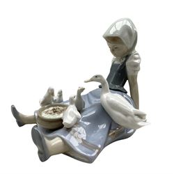 Lladro figure 'My Hungry Brood' model no. 5074, boxed