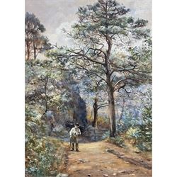 Amy Dora Percy (British 1860-1957): The Stick Gatherer, watercolour signed and dated '85, 36cm x 26cm
Notes: Amy was the daughter of Sydney Richard Percy