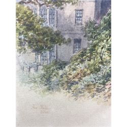 George Fall (British 1845-1925): 'York' Gray's Court and Minster, watercolour signed and titled 32cm x 23cm