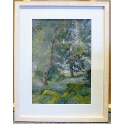 Jacques Henri Juillerat (Swiss 1777-1860): Woodland, watercolour signed 40cm x 28cm