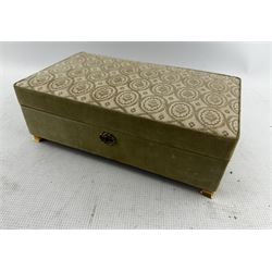 Italian jewellery box made for Harrods, the interior with lift out tray and with contents of costume jewellery W29cm