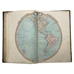 George Frederick Cruchley (British 1797-1880): 'Cruchley's General Atlas for the use of schools and private tuition', atlas containing 31 engraved maps with hand-colouring pub. 1854
